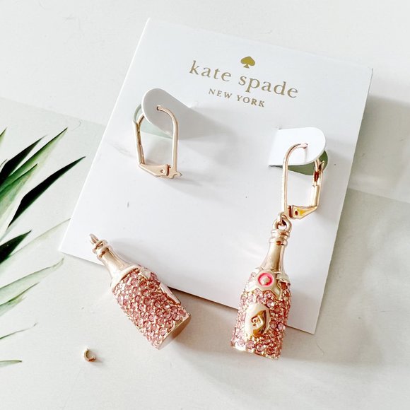 4 For $25 Kate Spade Make Magic Champagne Drop Earrings *Flaw